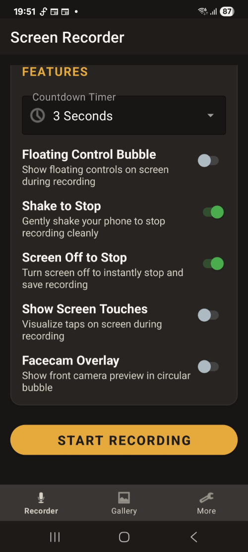Screen Recorder app preview
